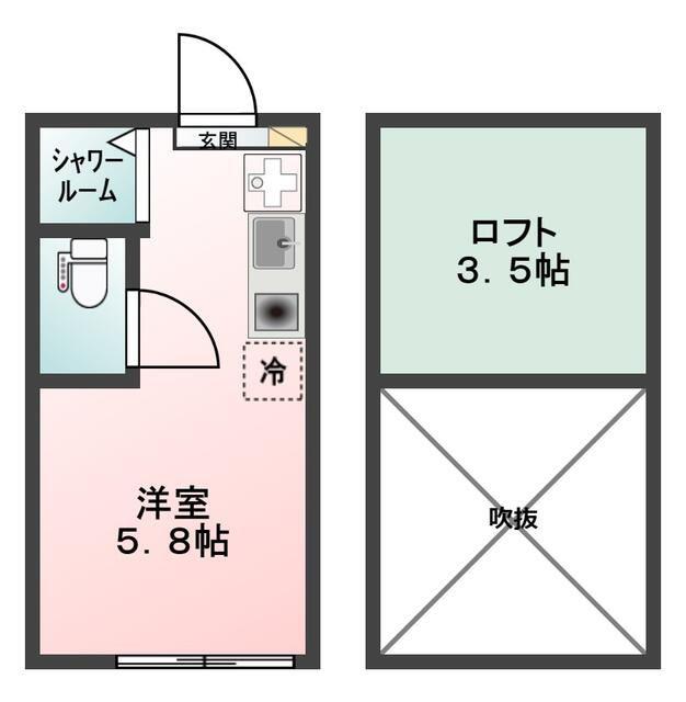 GLANZ町屋I(ワンルーム/1階)の間取り写真