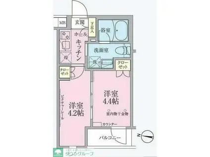 ARKMARK練馬(2K/2階)の間取り写真