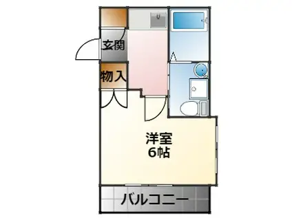 ハイツシャルム(1K/3階)の間取り写真