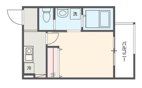 MELDIA羽沢横浜国大III(1K/2階)の間取り写真