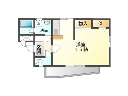 みゆきサンプラザS(1K/3階)の間取り写真