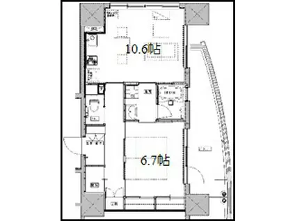 PAL CITY COURT(1LDK/3階)の間取り写真