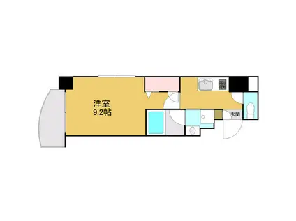 RAFFLE CHIHAYA(1K/6階)の間取り写真