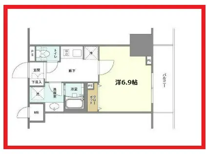 ブレス蔵前(ワンルーム/2階)の間取り写真