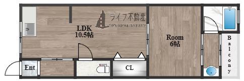 光陽マンション(1LDK/4階)の間取り写真