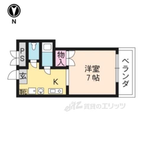 清和マンション(1K/1階)の間取り写真