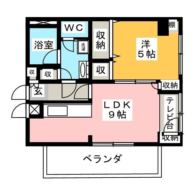 第二エクセルねり善(1LDK/3階)の間取り写真