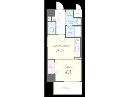 M.R RESIDENCE(1DK/2階)の間取り写真