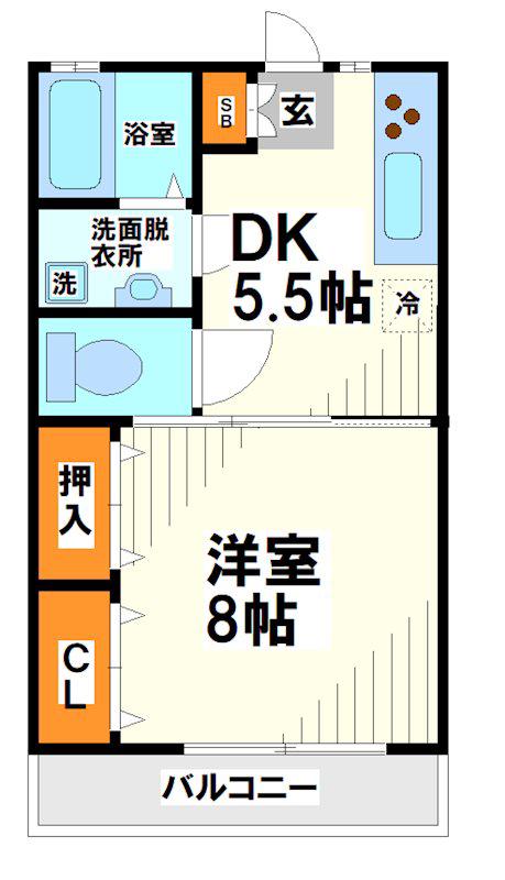 COREDO喜多山 当店限定物件(1DK/1階)の間取り写真