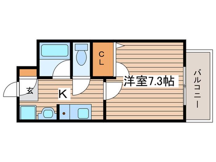 エスタシオン新栄(1K/4階)の間取り写真
