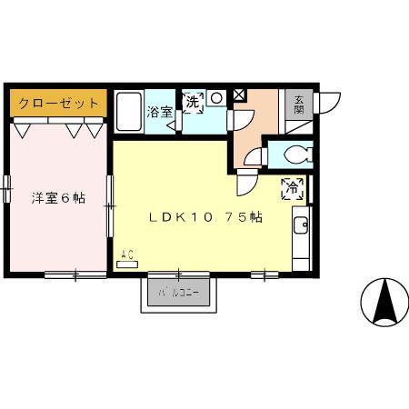 プリマベーラ(1LDK/2階)の間取り写真