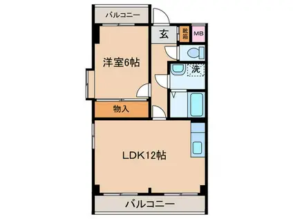 アーバンヒル(1LDK/2階)の間取り写真
