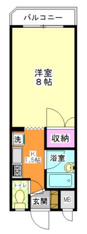 第3馬橋マンション(1K/3階)の間取り写真