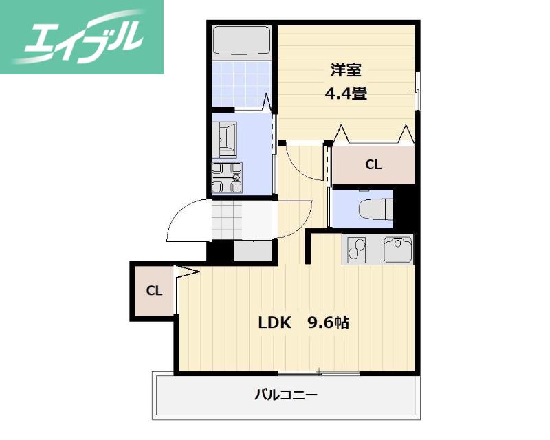 リベラルコート(1LDK/3階)の間取り写真