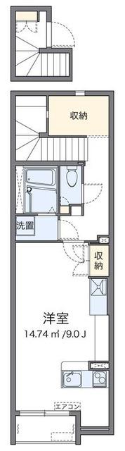 ミランダ白樺VI(ワンルーム/2階)の間取り写真