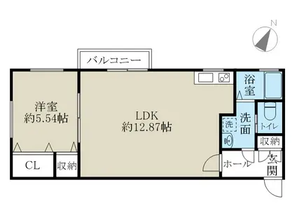 LOVE&PEACE II(1LDK/2階)の間取り写真