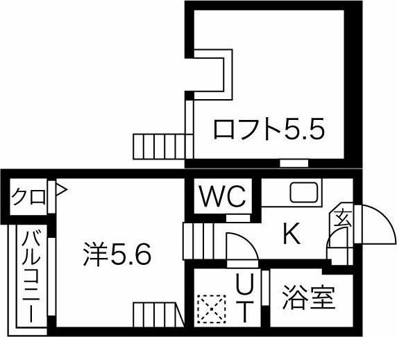 シャルムウチヤマ(1K/1階)の間取り写真