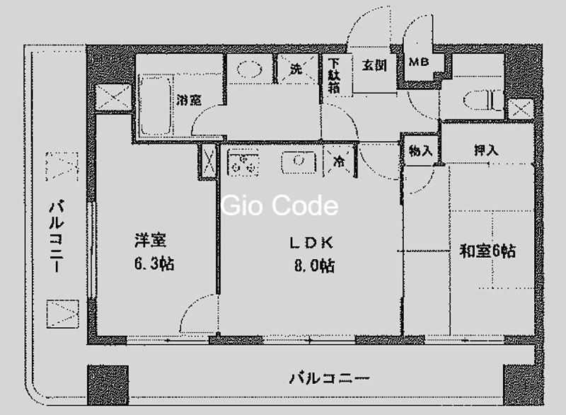 ラヴィータ谷塚駅前I(2LDK/3階)の間取り写真