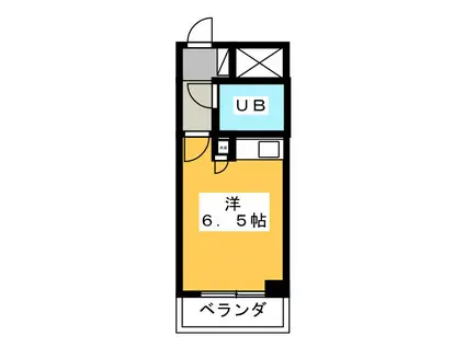 ライオンズシティ八王子(ワンルーム/3階)の間取り写真