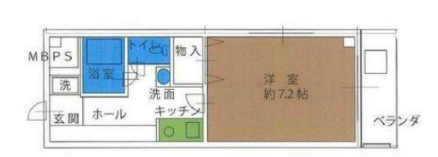藤永ビル(1K/2階)の間取り写真