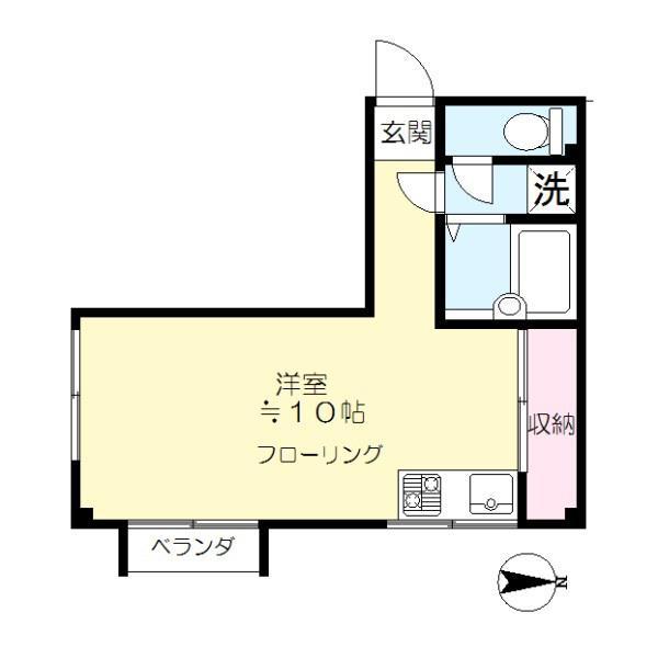 コンフォールI(ワンルーム/3階)の間取り写真