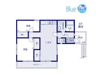 TERRACE K(2LDK/2階)の間取り写真