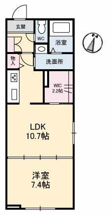 ベレオゴールド(1LDK/1階)の間取り写真