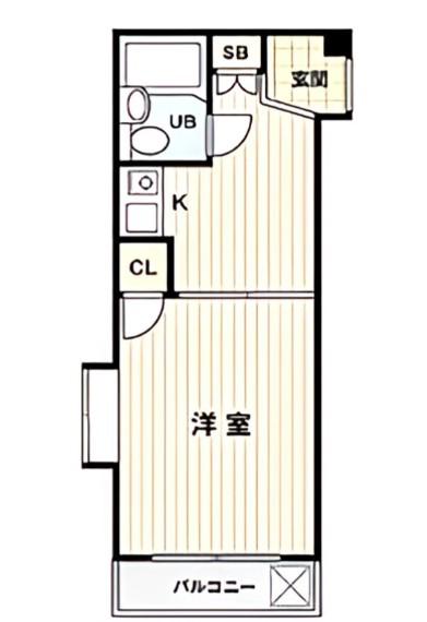N ベルサイユ目黒(1K/3階)の間取り写真