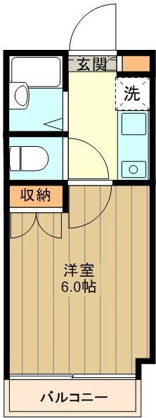 日神パレステージ玉川上水(1K/6階)の間取り写真