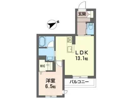 並木ハーミテイジK(1LDK/2階)の間取り写真