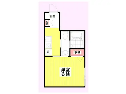 カルヴィ川崎(1K/1階)の間取り写真