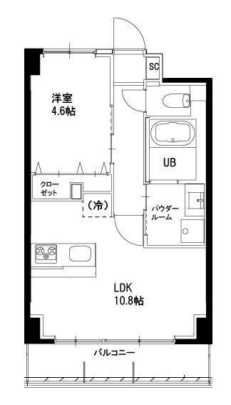 ラヴィベール(1LDK/2階)の間取り写真