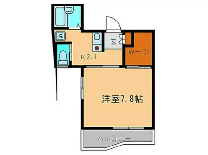 KS FLAT 白金台(1K/3階)の間取り写真