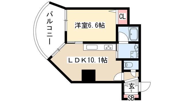 プロシード金山Ⅱ(1LDK/8階)の間取り写真
