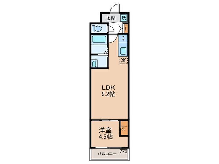 スワンズ京都東寺ガーデン(1LDK/5階)の間取り写真