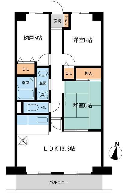 アージュリブレ東四つ木旧特優(2SLDK/1階)の間取り写真