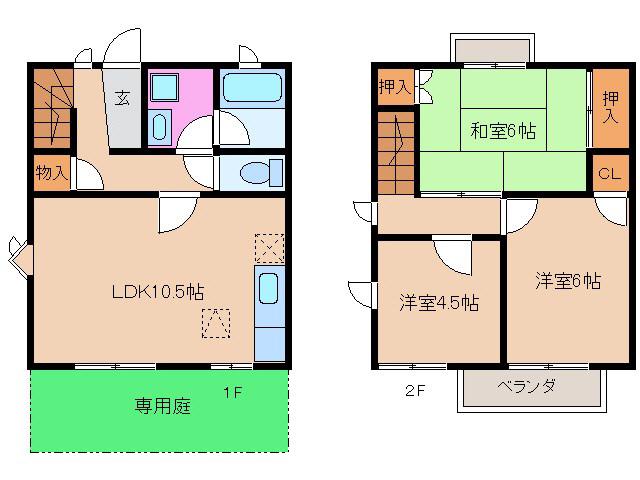 フィルコートMACHIDA C(3LDK/1階)の間取り写真