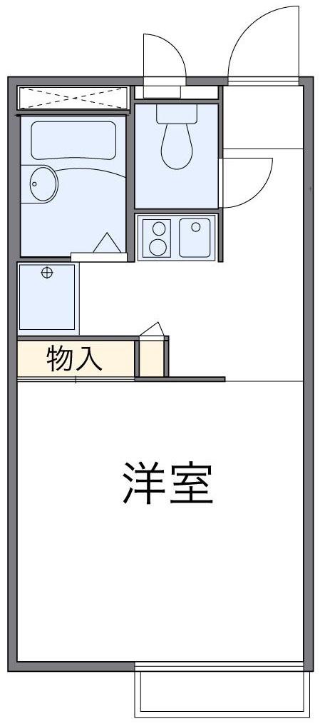 ＪＲ常磐線 神立駅 徒歩45分 2階建 築28年(ワンルーム/2階)の間取り写真
