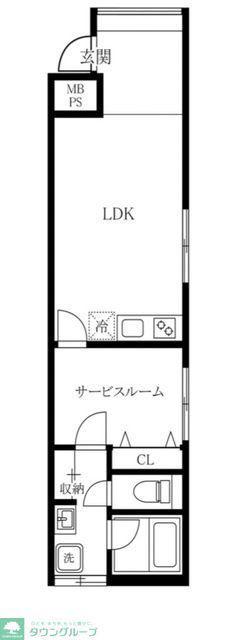 MURO YUTENJI(1DK/1階)の間取り写真