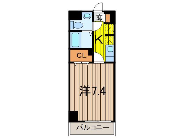 AZEST西川口II(1K/6階)の間取り写真