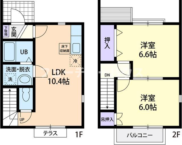 LA FONTE A(2LDK/1階)の間取り写真