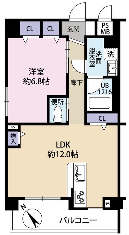 LAVICE(1LDK/2階)の間取り写真