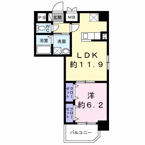 スアヴィス三ノ輪(1LDK/5階)の間取り写真