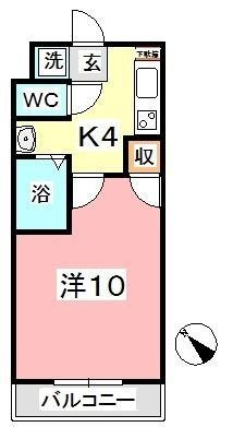 ヴェルニパレ(1K/5階)の間取り写真