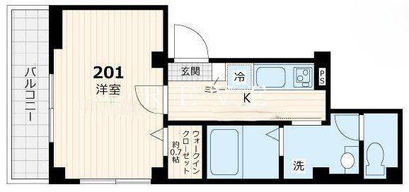 MAISON NOIRE(1K/2階)の間取り写真