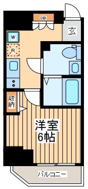 ルフレプレミアム川崎(1K/9階)の間取り写真