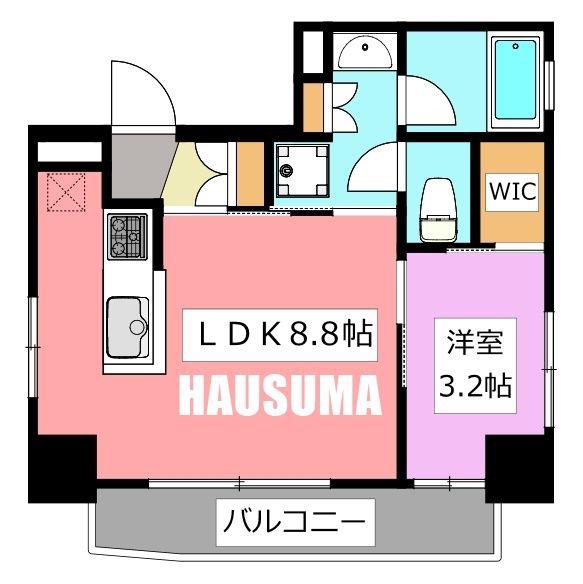 リヴァプール東池袋(1LDK/4階)の間取り写真