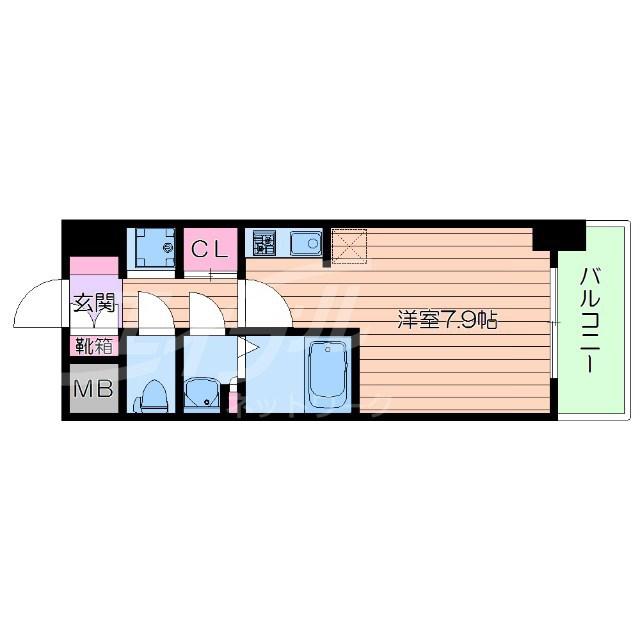 コンフォリア江坂広芝町(ワンルーム/10階)の間取り写真