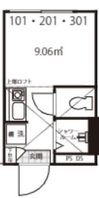カーサマグノリア(ワンルーム/2階)の間取り写真