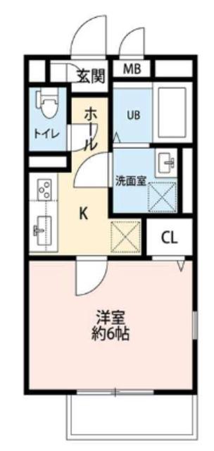 デュラカーサ ルシア 久我山(1K/2階)の間取り写真